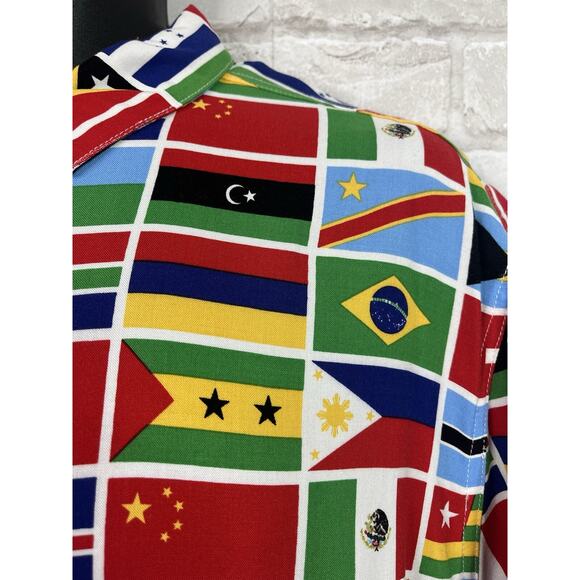 Forever 21 Button Down Shirt Flags - Picture 7 of 13